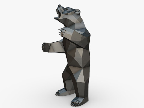 Grizzly bear figure 3D print model Modelo de Impressão 3D