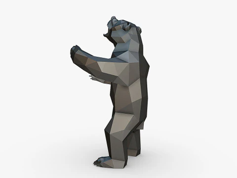 Grizzly bear figure 3D print model 3D Print Model
