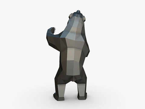 Grizzly bear figure 3D print model 3D Print Model