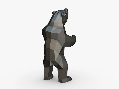 Grizzly bear figure 3D print model 3D Print Model