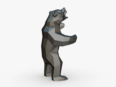 Grizzly bear figure 3D print model 3D Print Model