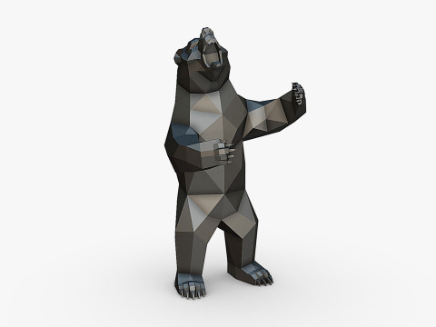 Grizzly bear figure 3D print model Modelo de Impressão 3D