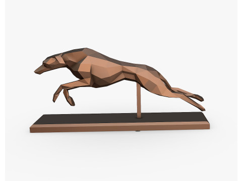 Italian Greyhound dog 3D print model Model Cetak 3D
