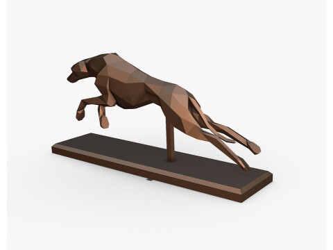 Italian Greyhound dog 3D print model Model Cetak 3D