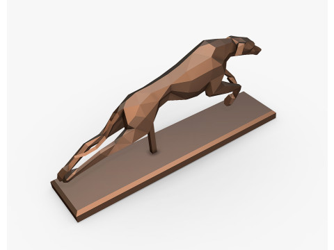 Italian Greyhound dog 3D print model Model Cetak 3D