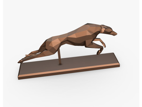 Italian Greyhound dog 3D print model Model Cetak 3D