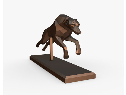 Italian Greyhound dog 3D print model Model Cetak 3D