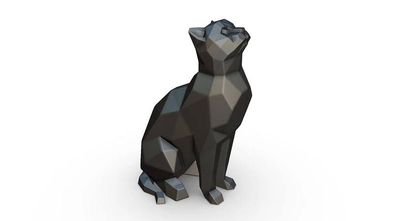 Modello di stampa 3D di figura di gatto Modello di stampa 3D .c4d .max .obj .3ds .fbx .stl .blend