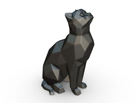 猫フィギュア3Dプリントモデル 3Dプリントモデル