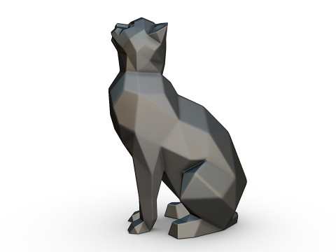Cat figure 3D print model Modèles 3D en vedette