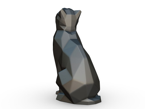 Cat figure 3D print model Modèles 3D en vedette