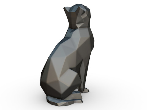 Cat figure 3D print model Modèles 3D en vedette