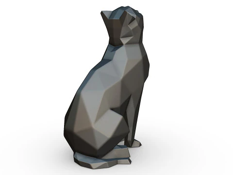 Modello di stampa 3D di figura di gatto Modello di stampa 3D