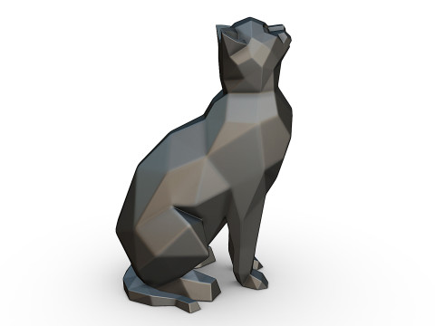 Cat figure 3D print model Modèles 3D en vedette