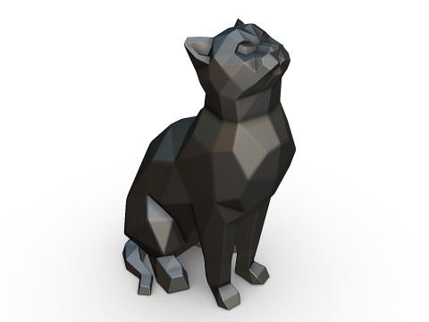 Cat figure 3D print model Modèles 3D en vedette