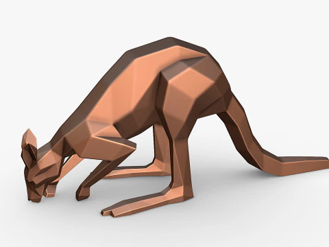 Modelo de impress&atilde;o 3D canguru Modelo de Impressão 3D