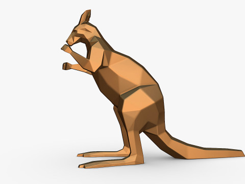 Kangaroo 3D print model Modelo de impresión 3D