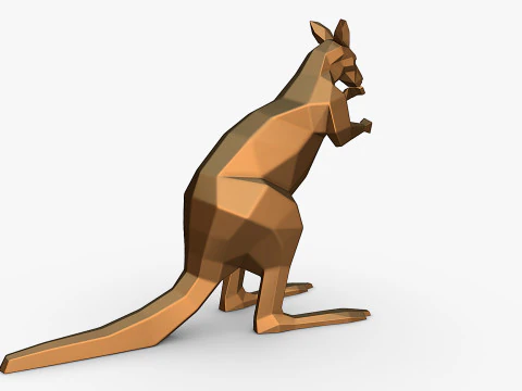 カンガルーの3Dプリントモデル 3Dプリントモデル