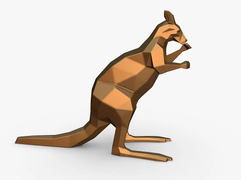 カンガルーの3Dプリントモデル 3Dプリントモデル