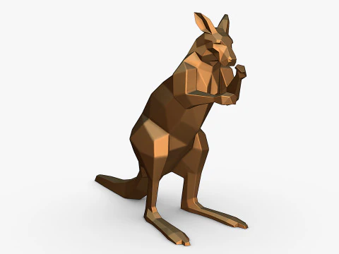 カンガルーの3Dプリントモデル 3Dプリントモデル