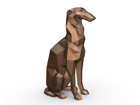 Borzoi model 3D print model 3D Принт Модель