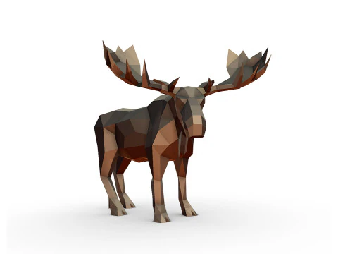 Modello di stampa 3D di alce Modello di stampa 3D