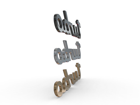 Turbo Porsche emblem nameplate 3D Print Model