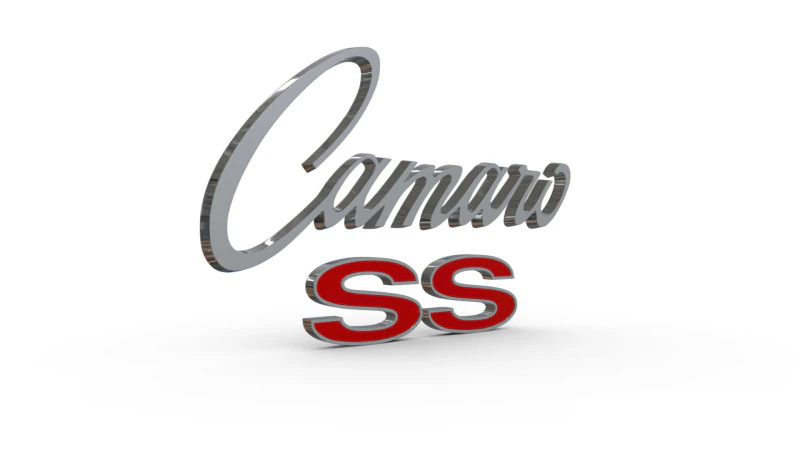 Camaro ss Porsche emblem nameplate 3D Print Model .c4d .max .obj .3ds .fbx .stl .blend 