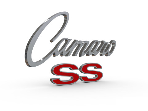 Camaro ss Porsche emblem nameplate 3D प्रिंट मॉडल
