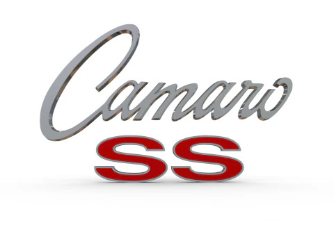 Camaro ss Porsche emblem nameplate 3D Print Model