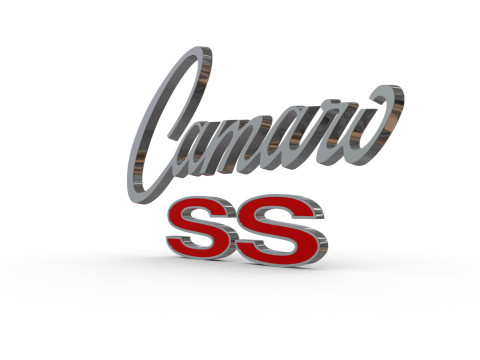 Camaro ss Porsche emblem nameplate Modelo de Impressão 3D