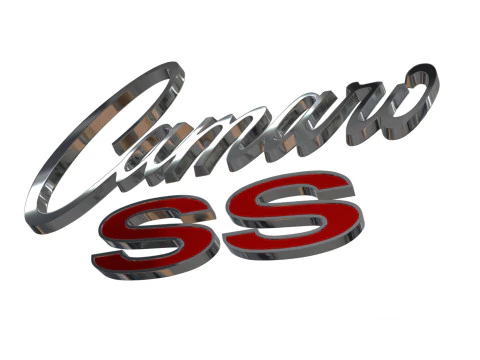 Camaro ss Porsche emblem nameplate 3D Print Model
