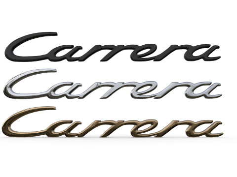 Carrera Porsche emblem nameplate 3D प्रिंट मॉडल