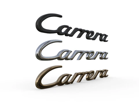 Carrera Porsche emblem nameplate 3D Print Model
