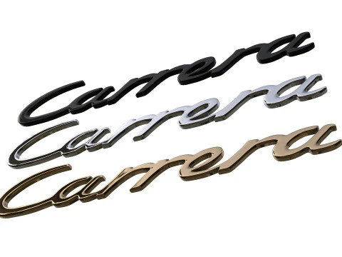 Carrera Porsche emblem nameplate 3D Print Model