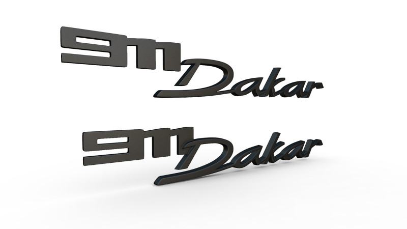 911 dakar emblem nameplate Model do druku 3D .c4d .max .obj .3ds .fbx .stl .blend 