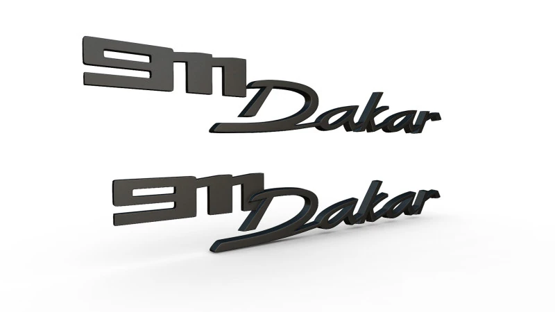 911 dakar emblem nameplate 3D Print Model .c4d .max .obj .3ds .fbx .stl .blend 