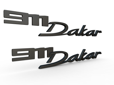 911 dakar emblem nameplate 3D प्रिंट मॉडल