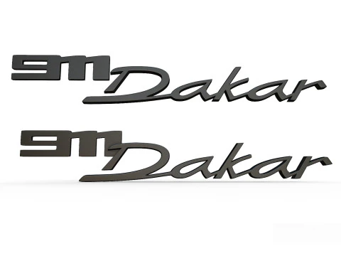 911 dakar emblem nameplate 3D Print Model