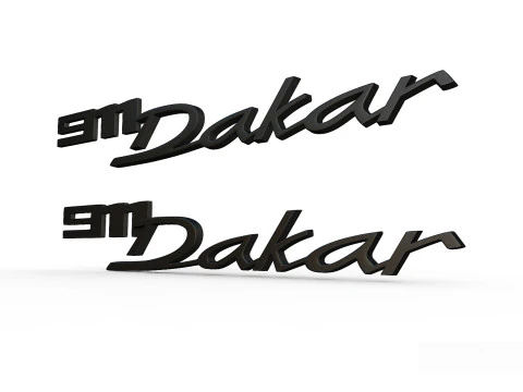 911 dakar emblem nameplate 3D Print Model