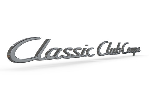 Classic Club Coupe emblem nameplate 3D प्रिंट मॉडल
