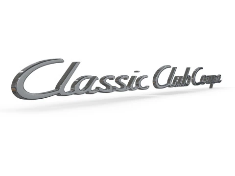 经典 Club Coupe 徽章铭牌 3D 打印模型
