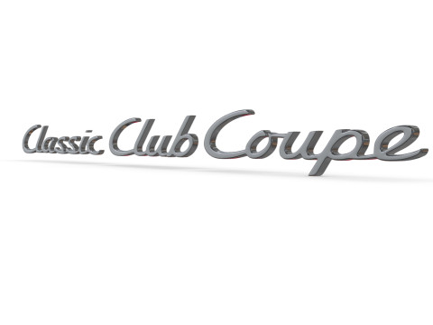 Classic Club Coupe emblem nameplate 3D Принт Модель