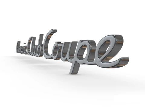 Classic Club Coupe emblem nameplate 3D Print Model