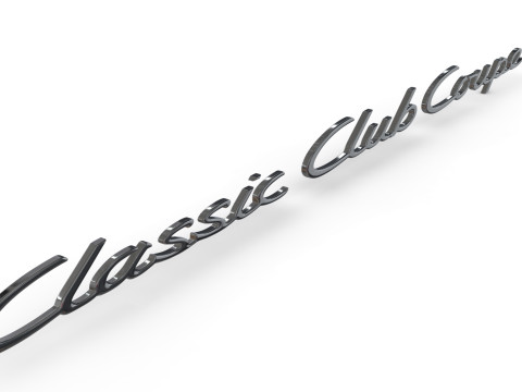 Classic Club Coupe emblem nameplate 3D Принт Модель