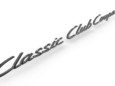 Classic Club Coupe emblem nameplate 3D Print Model