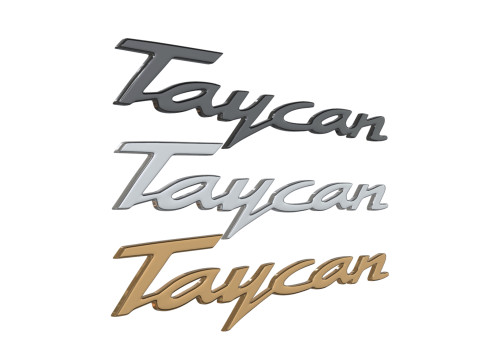 Taycan Porsche emblem nameplate 3D print model 3D प्रिंट मॉडल