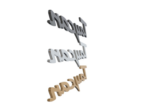 Taycan Porsche emblem nameplate 3D print model 3D Baskı Modeli