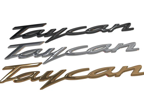 Taycan Porsche emblem nameplate 3D print model 3D Print Model