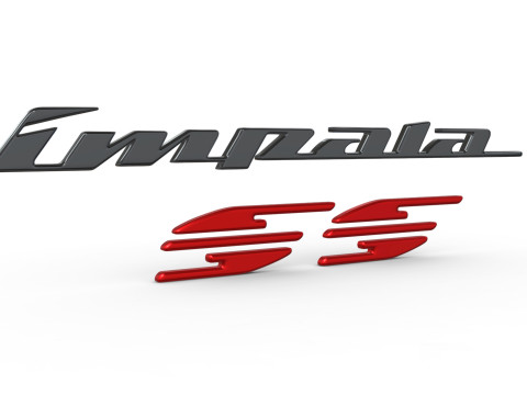 Impala logo nameplate 3D print model 3D प्रिंट मॉडल